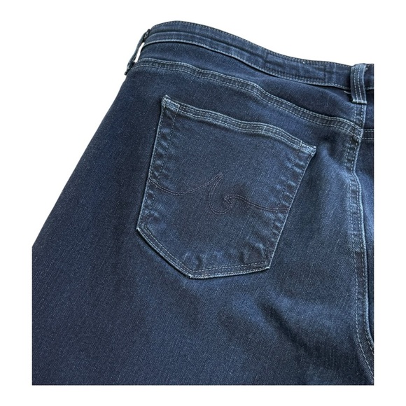 AG X Anthropologie Mid Rise Abbey Ankle Super Skinny Dark Wash Jeans - Size 32 R - Picture 3 of 11